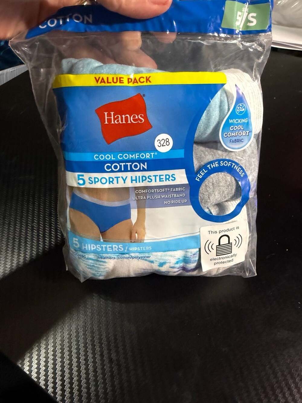 Hanes Cool Comfort Cotton Sporty Hipsters 5-Pack Size 5/S